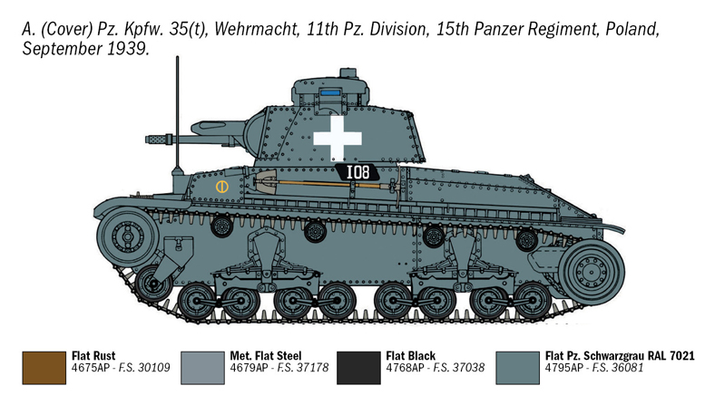 7084ИТ Танк Pz. Kpfw. 35(t) Italeri