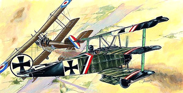 0805SM Самолёт  Fokker Dr. 1 (1:48)